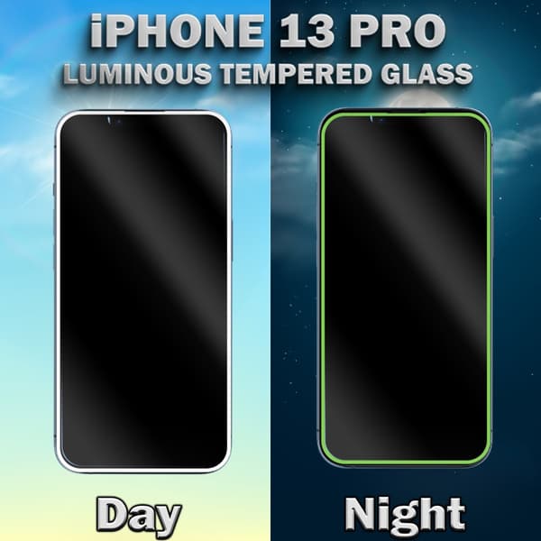 1-Pack Självlysande Skärmskydd For iPhone 13 Pro - Härdat Glas 9H - Super Kvalitet 3D