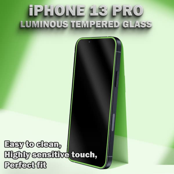 1-Pack Självlysande Skärmskydd For iPhone 13 Pro - Härdat Glas 9H - Super Kvalitet 3D