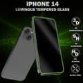 Miniatyrbild 1 av 5: 1-Pack Självlysande Skärmskydd For iPhone 14 - Härdat Glas 9H - Super Kvalitet 3D