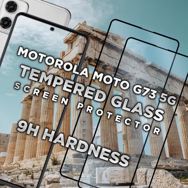 2-Pack Motorola Moto G73 (5G) - Härdat Glas 9H -Super kvalitet 3D Skärmskydd