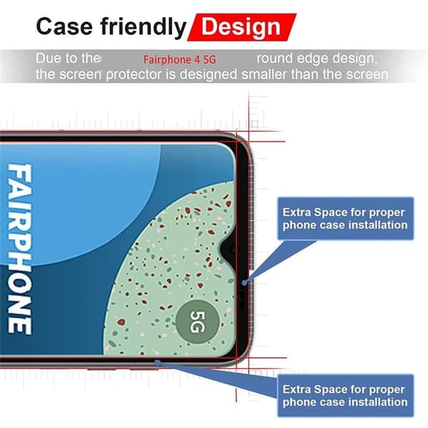 Hærdet glas skærmbeskytter Fairphone 5