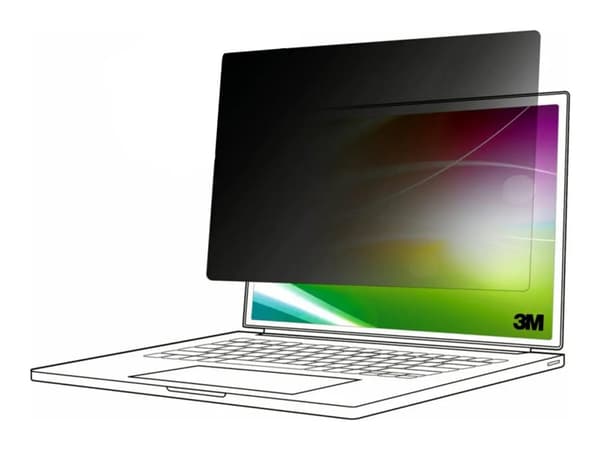 3M - Sekretessfilter till bärbar dator - bright screen, 16:9 - borttagbar - lim - 15.6" - svart