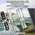 Miniatyrbild 4 av 5: 2-Pack Samsung S21 FE Skärmskydd & 2-Pack linsskydd - Härdat Glas 9H - Super kvalitet 3D
