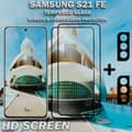 Miniatyrbild 2 av 5: 2-Pack Samsung S21 FE Skärmskydd & 2-Pack linsskydd - Härdat Glas 9H - Super kvalitet 3D