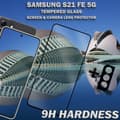 Miniatyrbild 3 av 5: 1-Pack Samsung S21 FE (5G) Skärmskydd & 1-Pack linsskydd - Härdat Glas 9H - Super kvalitet 3D