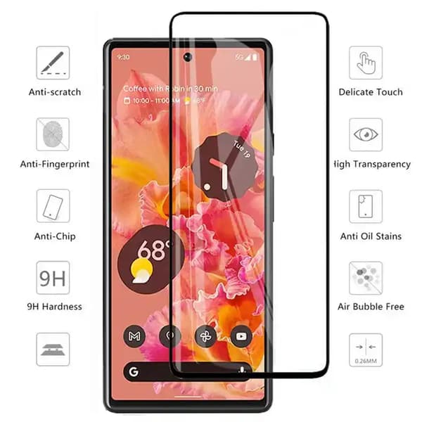 9D skærmbeskytter iPhone 12 Pro Max Härdat Glas (6.7 tommer) -2-PACK