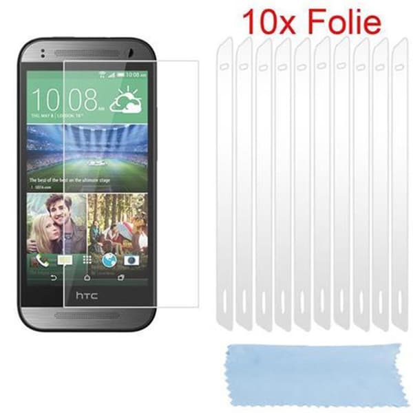 Skärmskyddsfilmer för HTC ONE M8 MINI Skyddsfilm 10 Stycken mycket genomskinlig skyddsfilm mot damm, smuts och repor