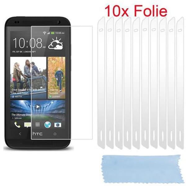 Skjermbeskyttelsesfilmer for HTC Desire 700 10 stk. svært gjennomsiktige beskyttelsesfilmer mot støv, smuss og riper