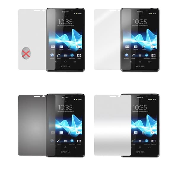 Sony Xperia T Suojakalvo 4 kalvoa (1x yksityisyys - 1x peili - 1x matta - 1x sormenjälkien esto)