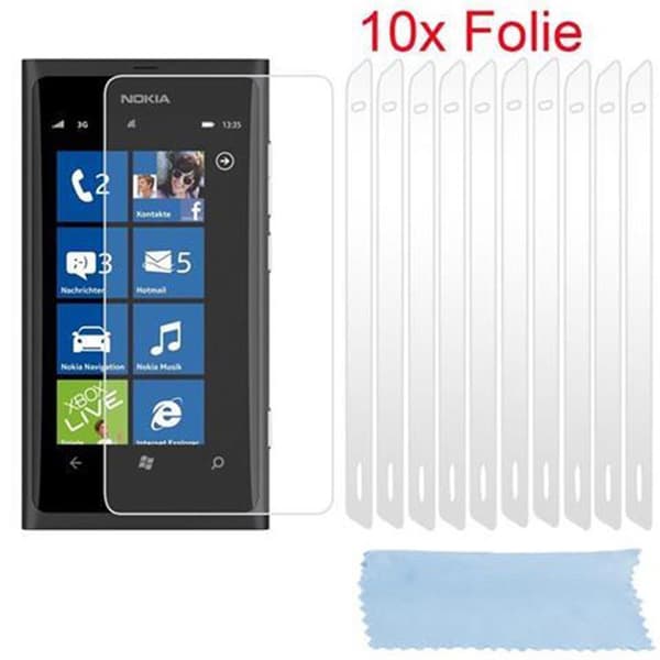 Skärmskyddsfilmer för Nokia Lumia 900 Skyddsfilm 10 Stycken mycket genomskinlig skyddsfilm mot damm, smuts och repor