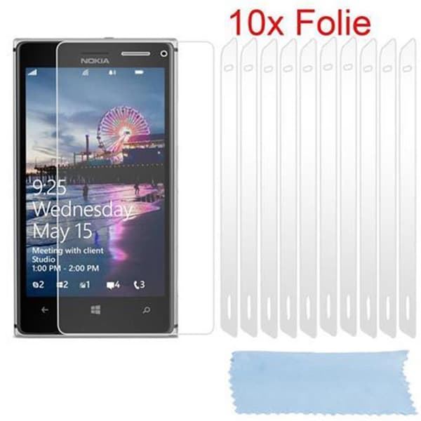 Nokia Lumia 925 Suojakalvo 10x erittäin läpinäkyviä suojakalvoja pölyä, likaa ja naarmuja vastaan