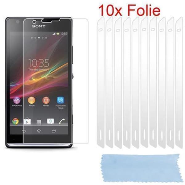 Sony Xperia Z1 Suojakalvo 10x erittäin läpinäkyviä suojakalvoja pölyä, likaa ja naarmuja vastaan