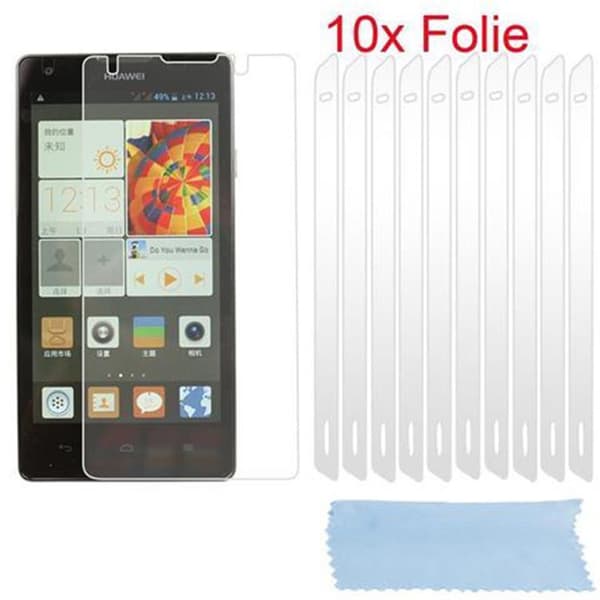Skärmskyddsfilmer för Huawei ASCEND G700 Skyddsfilm 10 Stycken mycket genomskinlig skyddsfilm mot damm, smuts och repor