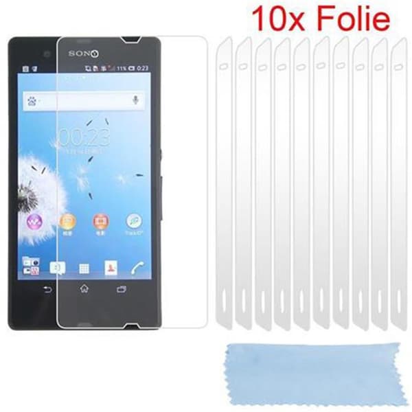 Skjermbeskyttelsesfilmer for Sony Xperia Z 10 stk. svært gjennomsiktige beskyttelsesfilmer mot støv, smuss og riper