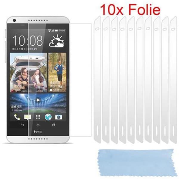 Skärmskyddsfilmer för HTC Desire 816 Skyddsfilm 10 Stycken mycket genomskinlig skyddsfilm mot damm, smuts och repor