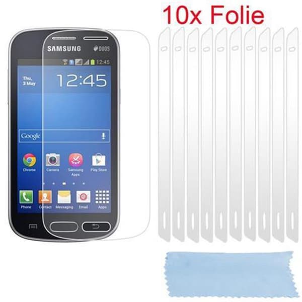 Samsung Galaxy TREND LITE Suojakalvo 10x erittäin läpinäkyviä suojakalvoja pölyä, likaa ja naarmuja vastaan