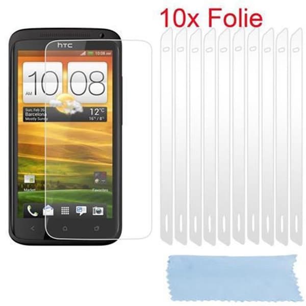 Skärmskyddsfilmer för HTC ONE X / X+ Skyddsfilm 10 Stycken mycket genomskinlig skyddsfilm mot damm, smuts och repor