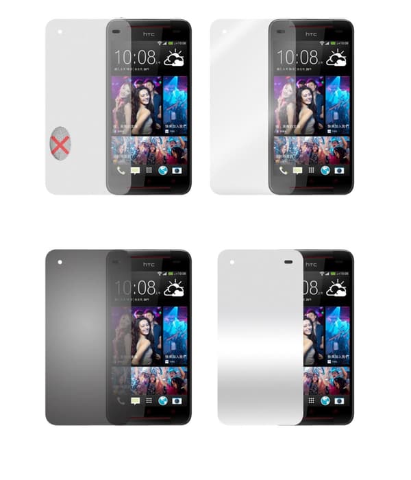 HTC BUTTERFLY Suojakalvo 4 kalvoa (1x yksityisyys - 1x peili - 1x matta - 1x sormenjälkien esto)