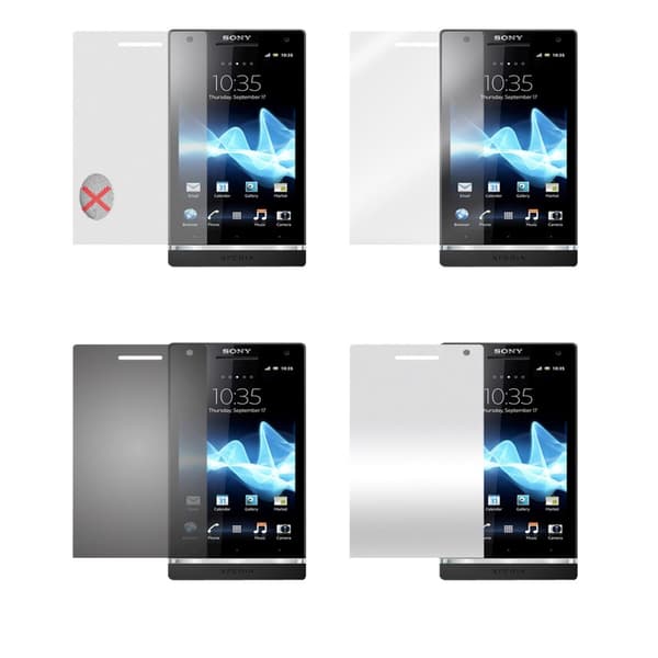 Sony Xperia S Suojakalvo 4 kalvoa (1x yksityisyys - 1x peili - 1x matta - 1x sormenjälkien esto)