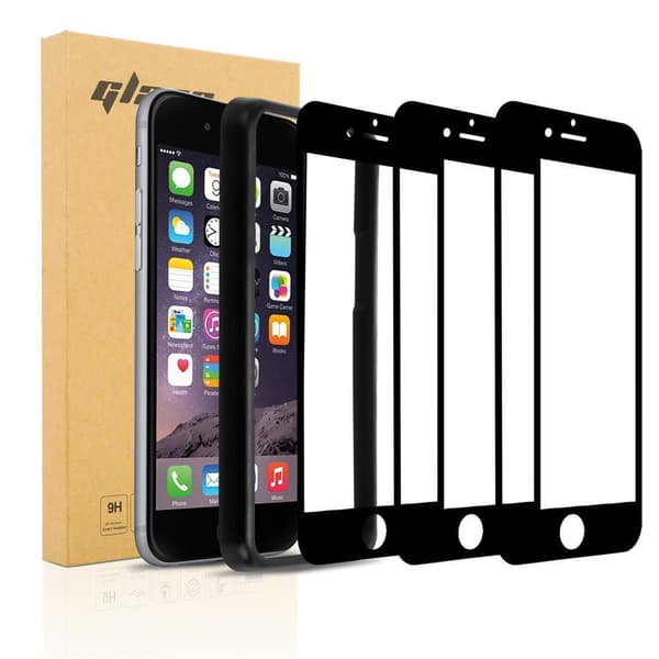 iPhone 6 / 6S 3x Skyddsglas Skyddsfilm Skärmskydd härdat (Tempered)-glas för skydd Full Screen med installationsguide