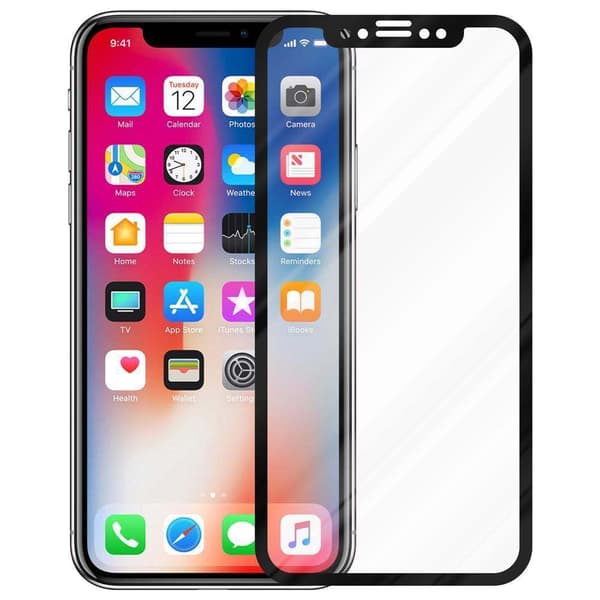 Fullskärmspansarfilm för iPhone X / XS - Skyddande glas - Härdat glas för skydd av displayen i 9H hårdhet med 5D touch