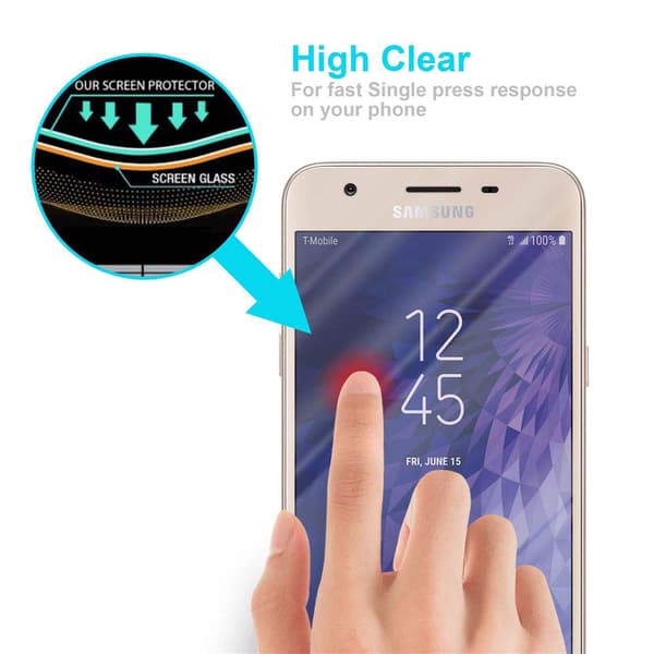 Samsung Galaxy J3 2018 Skærmbeskytter Beskyttelsesglas