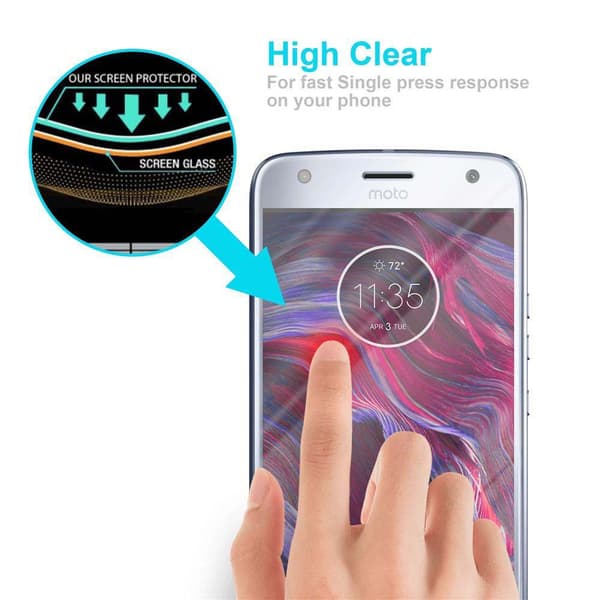 Motorola MOTO X4 Suojakalvo Karkaistu lasi / Suojalasi näytönsuoja 9H kovuudella ja 3D-kosketusyhteensopivuudella