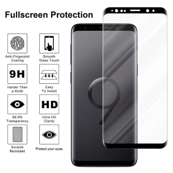 Samsung Galaxy S9 PLUS Karkaistu lasi / Suojalasi näytönsuoja Full Adhesive Suojakalvo karkaistu täysi liima (karkaistu) näytön 9H kovuudella ja 3D