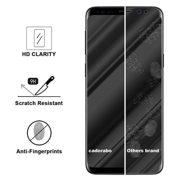 Skyddsfilm helt självhäftande för Samsung Galaxy S9 Skyddsglas Skärmskydd Full Glue (Tempered) härdat glas för skydd