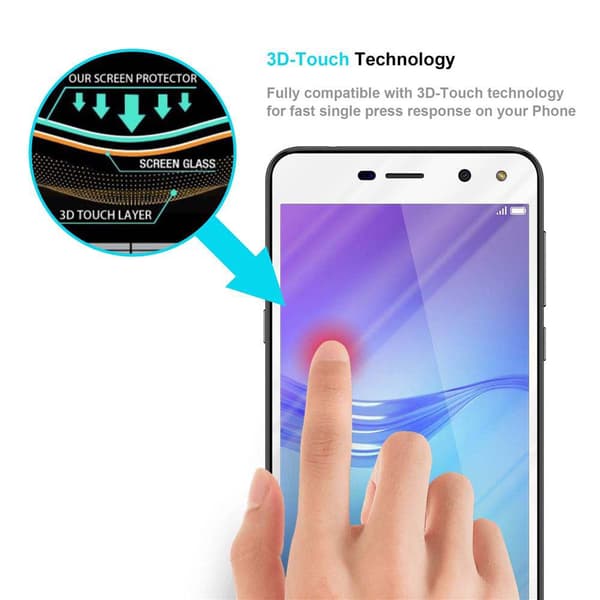 Skjermbeskytter Skärmskyddtil til Huawei Y5 2017 / Y6 2017 Herdet Skjermglass Full Skjerm
