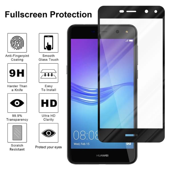 Huawei Y5 2017 / Y6 2017 Karkaistu lasi / Suojalasi näytönsuoja Fullscreen Armour Film näytön suojakalvo 9H kovuudella ja 3D Touch