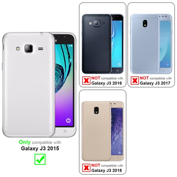Samsung Galaxy J3 2015 Suojakalvo Karkaistu lasi / Suojalasi näytönsuoja 9H kovuudella ja 3D-kosketusyhteensopivuudella