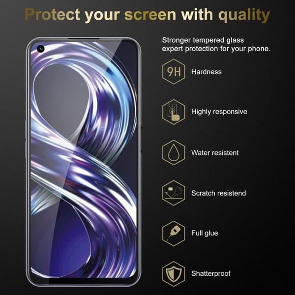 Realme 8i / Narzo 50 4G 3x Skærmbeskytter Beskyttelsesglas