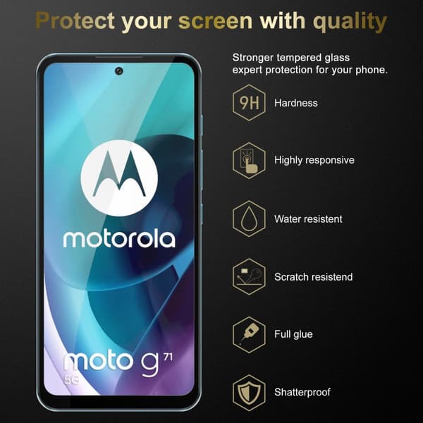Skyddsglas för Motorola MOTO G71 5G Skyddsfilm Skärmskydd Full Screen Härdat (Tempered)-glas för skydd