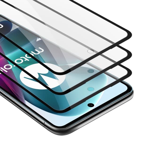 Motorola MOTO G200 5G 3x Skyddsglas Skärmskydd Skyddsfilm Härdat (Tempered)-glas för skydd Full Cover