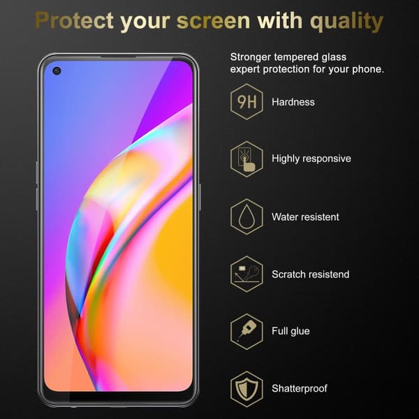 Oppo A94 5G 3x Skärmskydd Skyddsglas Skyddsfilm Härdat (Tempered)-glas för skydd