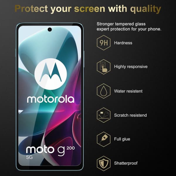 Motorola MOTO G200 5G Karkaistu lasi / Suojalasi näytönsuoja Fullscreen Armour Film näytön suojakalvo 9H kovuudella ja 3D Touch