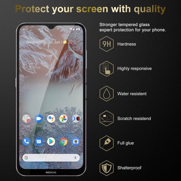 Skjermbeskytter Skärmskyddtil til Nokia G10 / G20 Herdet Skjermglass Full Skjerm