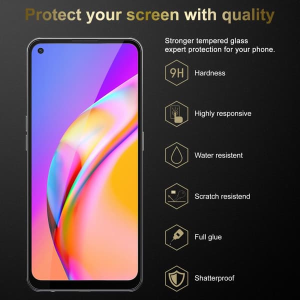Skyddsglas för Oppo A94 5G Skyddsfilm Skärmskydd Full Screen Härdat (Tempered)-glas för skydd