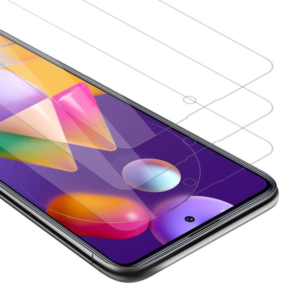 Samsung Galaxy M31s 3x Skärmskydd Skyddsglas Skyddsfilm Härdat (Tempered)-glas för skydd