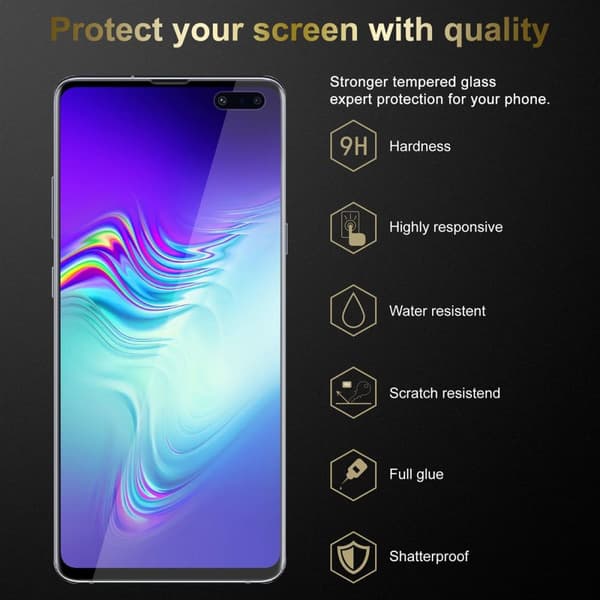 Samsung Galaxy S10 5G Suojakalvo Karkaistu lasi / Suojalasi näytönsuoja 9H kovuudella ja 3D-kosketusyhteensopivuudella