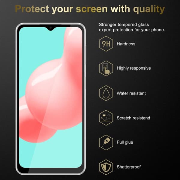 3x Samsung Galaxy A32 4G Suojakalvo Karkaistu lasi / Suojalasi näytönsuoja 3-pack näyttölasia 9H kovuudella ja 3D Touchin kanssa fullscreen