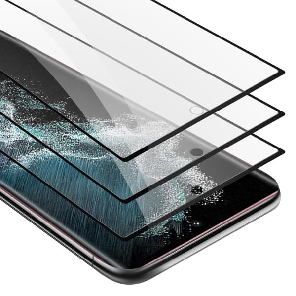 Samsung Galaxy S22 ULTRA 3x Skyddsglas Skärmskydd Skyddsfilm Härdat (Tempered)-glas för skydd Full Cover