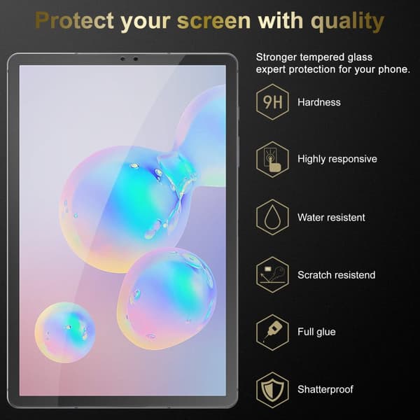 Samsung Galaxy Tab S6 (10.5 Tull) 3x Skärmskydd Skyddsfilm Härdat (Tempered)-glas för skydd