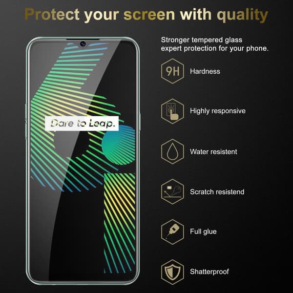Realme 5 / 5i / 6i / C3 3x Skærmbeskytter Beskyttelsesglas