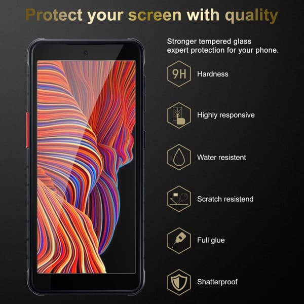 Skyddsglas för Samsung Galaxy XCover 5 Skyddsfilm Skärmskydd Full Screen Härdat (Tempered)-glas för skydd