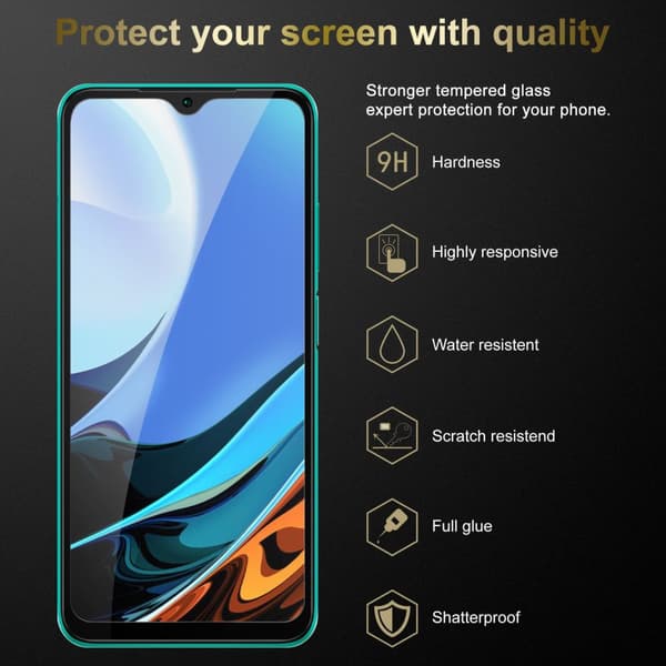 Xiaomi RedMi 9T / POCO M3 3x Skyddsglas Skärmskydd Skyddsfilm Härdat (Tempered)-glas för skydd Full Cover