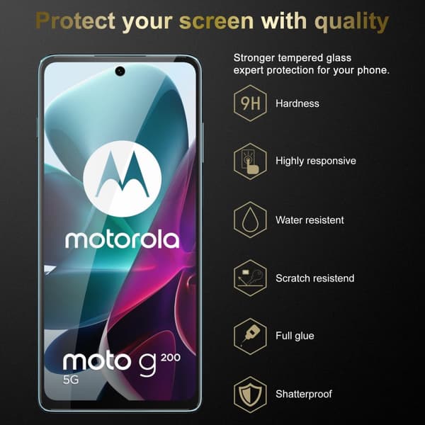 Motorola MOTO G200 5G 3x Skærmbeskytter Beskyttelsesglas