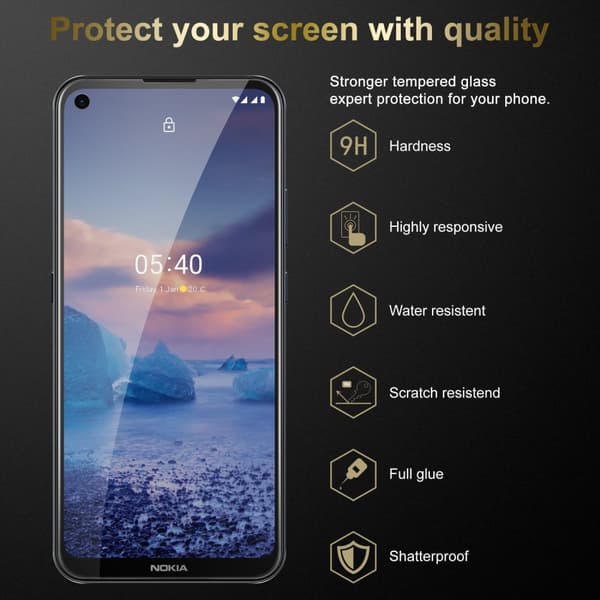 3x Skjermbeskytter Skärmskyddtil til Nokia 5.4 Herdet Skjermglass