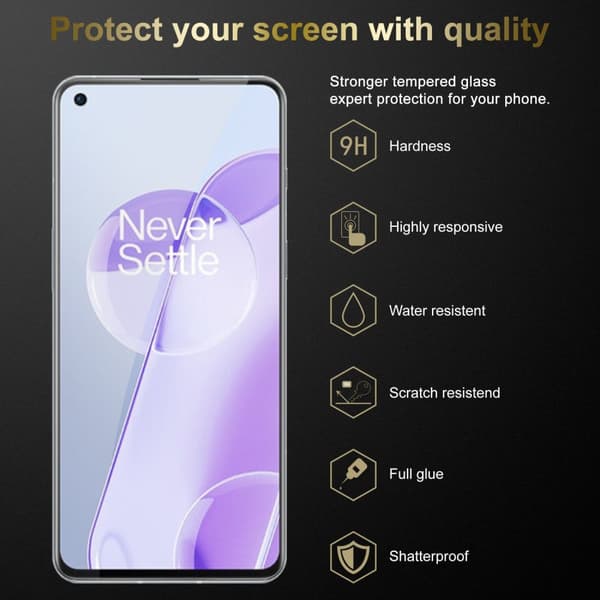 3x Skjermbeskytter Skärmskyddtil til OnePlus 9RT 5G Herdet Skjermglass